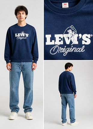 Levi’s standard graphic crewneck sweatshirt / левис мужской свитшот m l xl