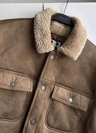 Коричнева дублянка від бренду pull&bear в розмірі м