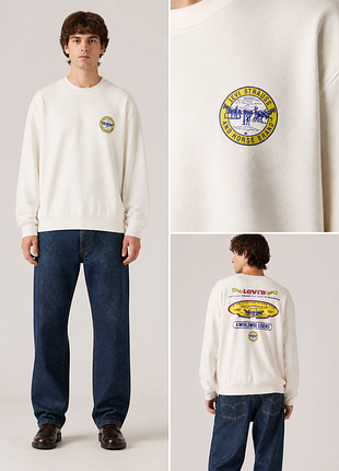 Levi’s relaxed graphic crewneck sweatshirt / левіс чоловічий світшот m l xl