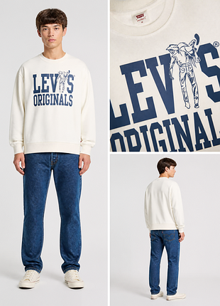 Levi’s relaxed graphic crewneck sweatshirt / левіс чоловічий світшот m l xl