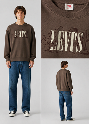 Levi’s relaxed graphic crewneck sweatshirt / левіс чоловічий світшот m l xl