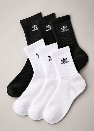 Шкарпетки adidas originals / адідас набір 6 пар чоловічі спортивні | оригінал | l