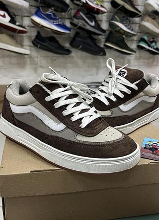 Чоловічі кеди vans skate estazzo pro коричнево-бежеві класичні оригінал скейтерські y2k дуті повсякденні кросівки бу 42-42.5 р замш шкіра трендові