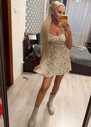 Женский сарафан / платье в цветочек