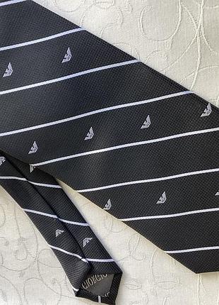 Винтажный шелковый галстук от бренда giorgio armani