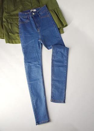 Базовые скинни высокой посадки pull &amp; bear