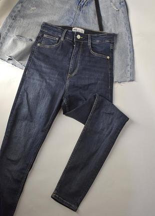 Темно-синие базовые скинни zara 36