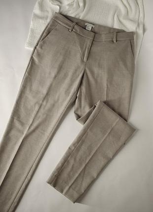 Класичні бежеві штани брюки h&m 36/6/68
