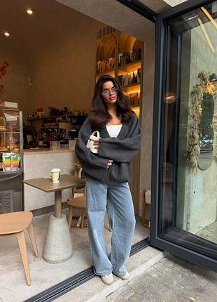 Светр жіночий кардиган вільного крою 10