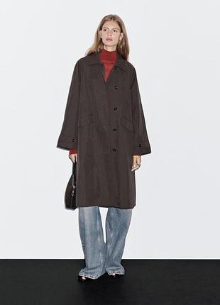 Тренч від massimo dutti з вельветовими вставками, хс/с