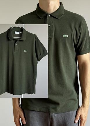 Футболка поло m lacoste green polo