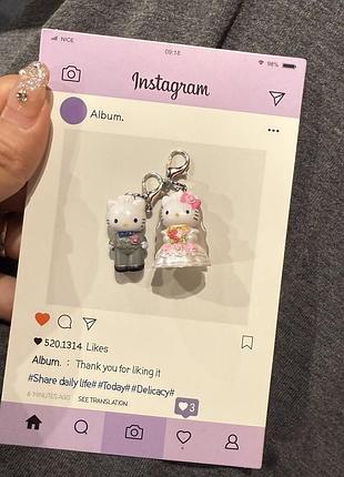 Парні брелки sanrio hello kitty & dear daniel