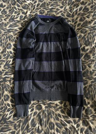 Смугастий светр лонгслів jack & jones vintage grunge drain y2k