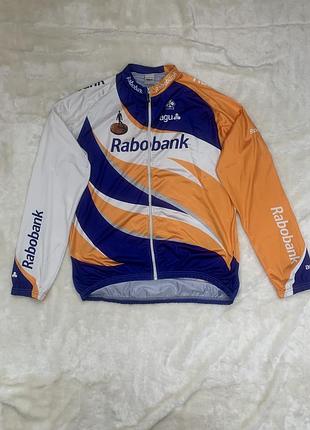 Велоджерсі / вітровка rabobank agu bike gear made in italy