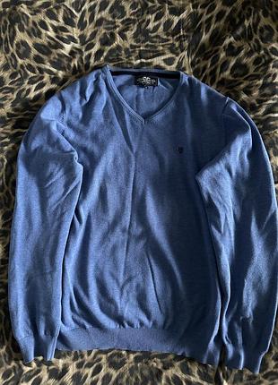 Блакитний джемпер пуловер hampton republic 27 old money casual