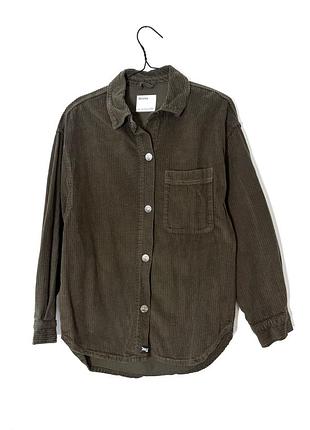 Рубашка овершот из вельвета bershka