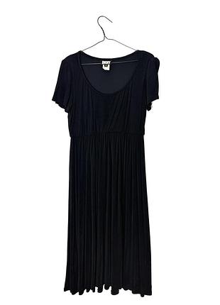 Чорна трикотажна сукня міді dkny