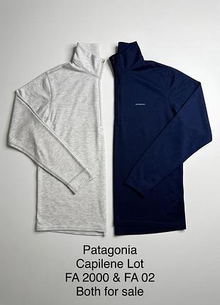 Комплект із двох patagonia capilene 1/4 zip made in france лонгслів термуха біла синя вінтажна патагонія зіп розмір м л оригінал original оригінальна