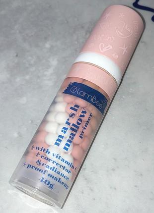 База під макіяж glambee marshmallow primer з сяйвом сяюча коригуюча корегуюча з вітаміном c праймер основа для обличчя лиця з кульками