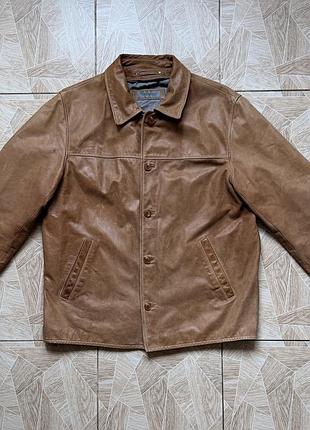 Кожаная куртка rare vintage karl lagerfeld leather jacket men’s 54 xl brown genuine leather y2k