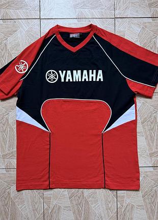 Футболка rare yamaha red paddock racing t-shirt men’s xl motorcycle motorsport black red