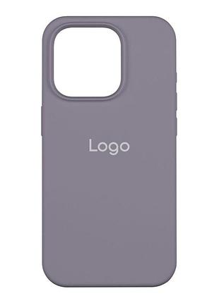 Чехол spase silicone case full size aa iphone 15 pro lavender grey