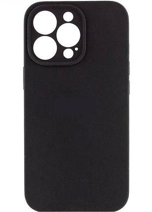 Чехол с защитой камеры silicone case full apple iphone 15 pro max black