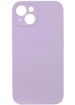 Чехол с защитой камеры silicone case full apple iphone 13 elegant purple