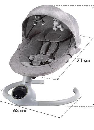 Укачивающий центр 2в1 kidwell reve gray/silver
