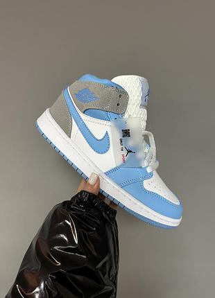 Air jordan retro 1 | mid se “blue / grey” premium (1)