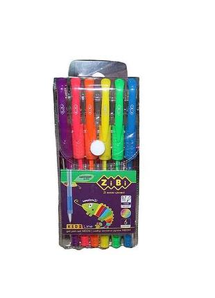 Набор гельовых ручек neon, (6шт.) zb.2201-99 тм zibi