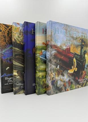 Набір з 5 ілюстрованих видань harry potter by j.k. rowling англійською мовою