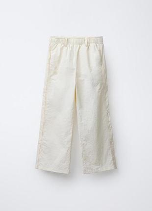 Брюки тонкие на девушку прямые zara нейлоновые 11/12 (148 см)