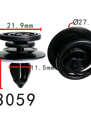 Кліпси c3059 обшивки дверей vw audi seat 8e0868243 15685