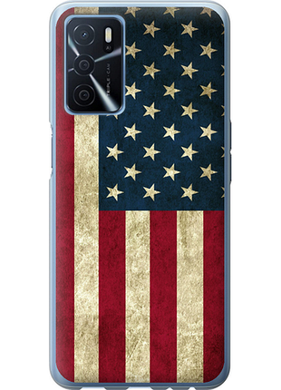 Чехол на oppo a54s флаг сша из силикона fch_0174954
