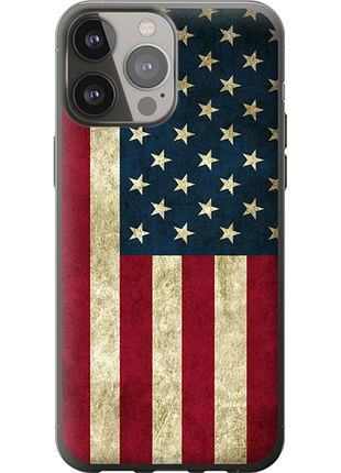 Чехол на iphone 13 pro max флаг сша из силикона fch_0056785
