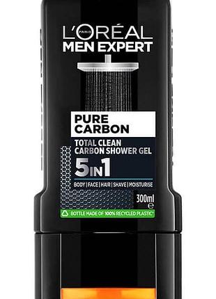 Гель для душу l'oreal men expert total clean 5 в 1