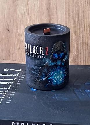 Подарочная соевая свеча ручной работы s.t.a.l.k.e.r. черная