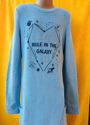 Трикотажне плаття - туніка для дівчинки підлітка розмір зріст 152 158 164