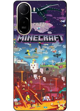 Силіконовий чохол бампер для xiaomi poco c81 pro гра minecraft майнкрафт