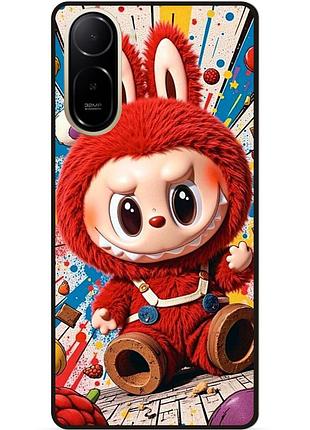 Силиконовый бампер чехол для xiaomi poco c81 pro с картинкой лабубу labubu