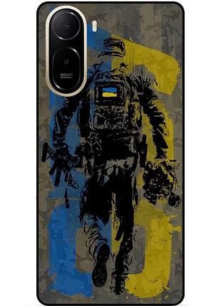 Силіконовий чохол бампер для xiaomi poco c81 pro з малюнком зсу украина боец