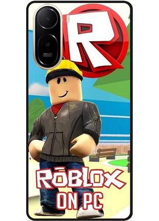 Силиконовый чехол для xiaomi poco c81 pro с картинкой роблокс roblox