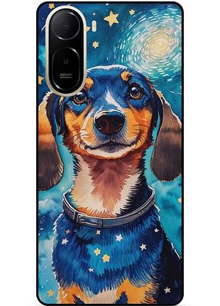 Силиконовый бампер чехол для xiaomi poco c81 pro с рисунком пес ван гог звездная ночь