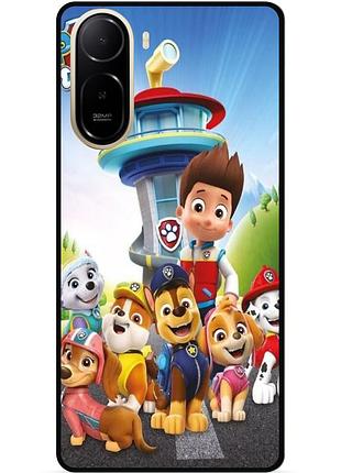 Силіконовий чохол бампер для xiaomi poco c81 pro з малюнком щенячий патруль