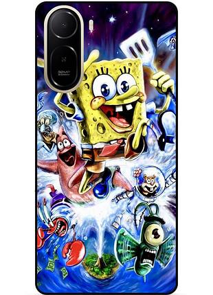 Силіконовий чохол бампер для xiaomi poco c81 pro з картинкою губка боб sponge bob