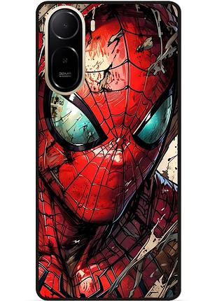 Силиконовый бампер чехол для xiaomi poco c81 pro с картинкой человек паук spider man
