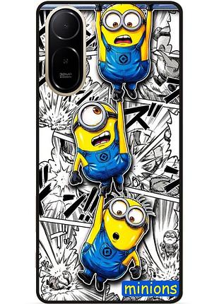 Силиконовый бампер чехол для xiaomi poco c81 pro с рисунком миньон minions
