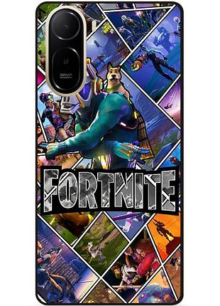 Силиконовый бампер чехол для xiaomi poco c81 pro с картинкой фортнайт fortnite