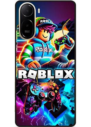 Силіконовий чохол бампер для xiaomi poco c81 pro з малюнком roblox гра в кальмара роблокс